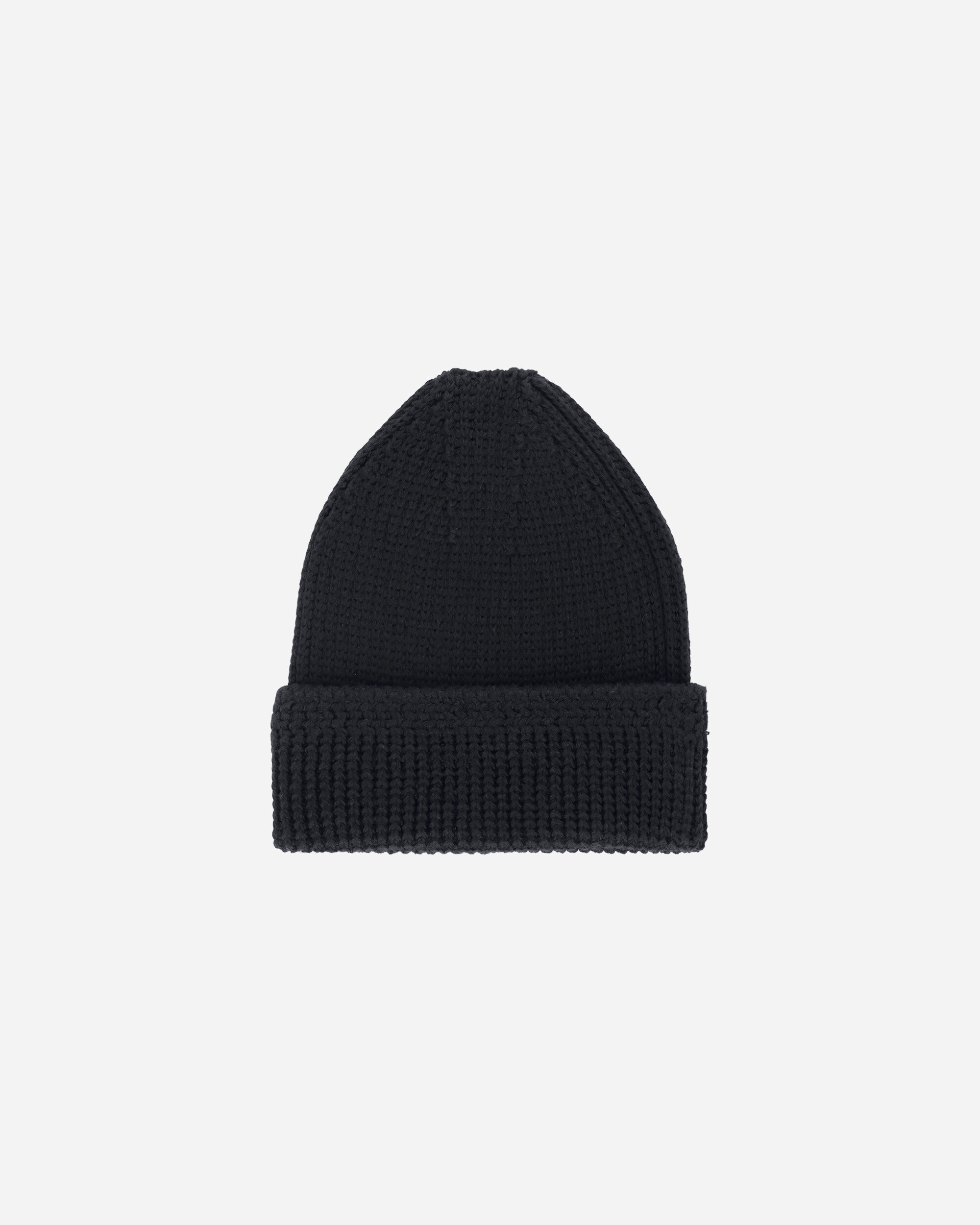 visvim Knit Beanie (Cotton) Black Hats Beanies 0125103003008 1