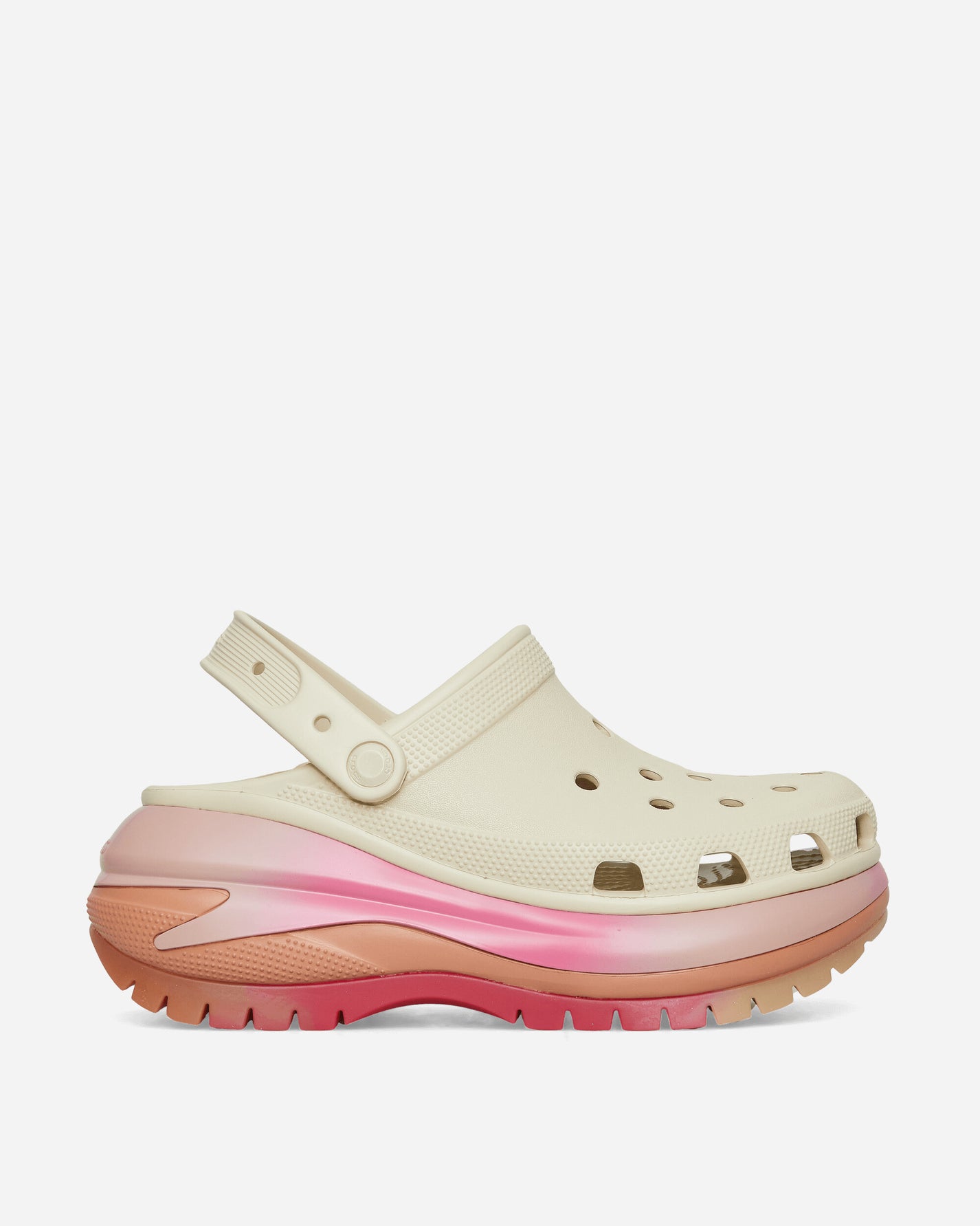 Crocs Wmns Classic Mega Crush Clog Drip Bone/Multi Sandals and Slides Sandals and Mules CR208988 BONEMULTI