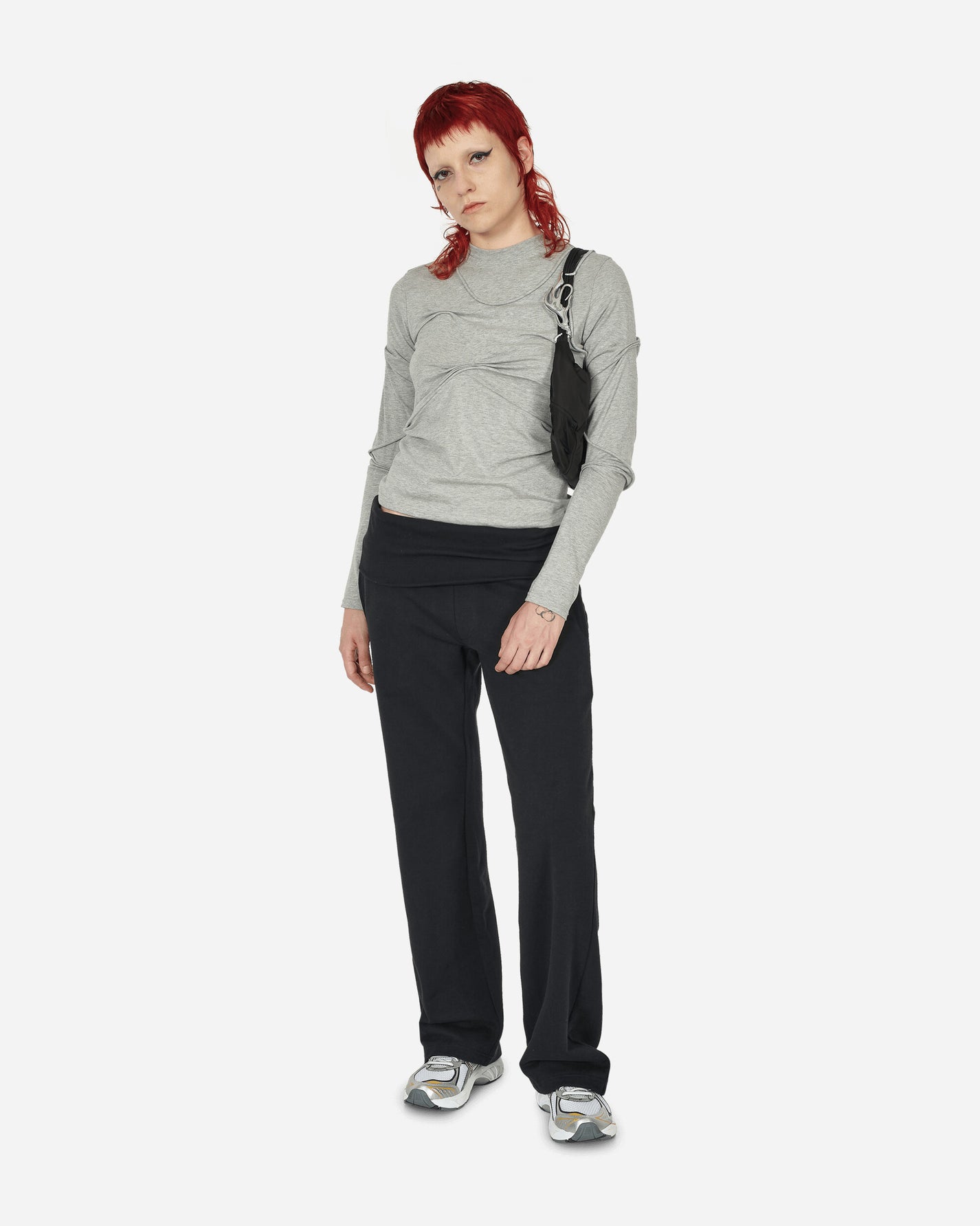 Mainline:RUS/Fr.CA/DE Black Sweatpants With Rib Waistband Black Pants Sweatpants PARITOS 1