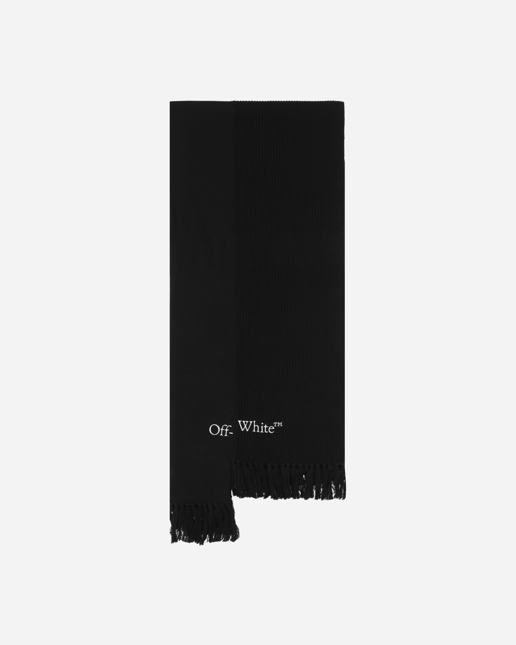 Off-White Glitch Bookish Knit Scarf Black/White Gloves and Scarves Scarves and Warmneck OMMA051F23KNI001 1001