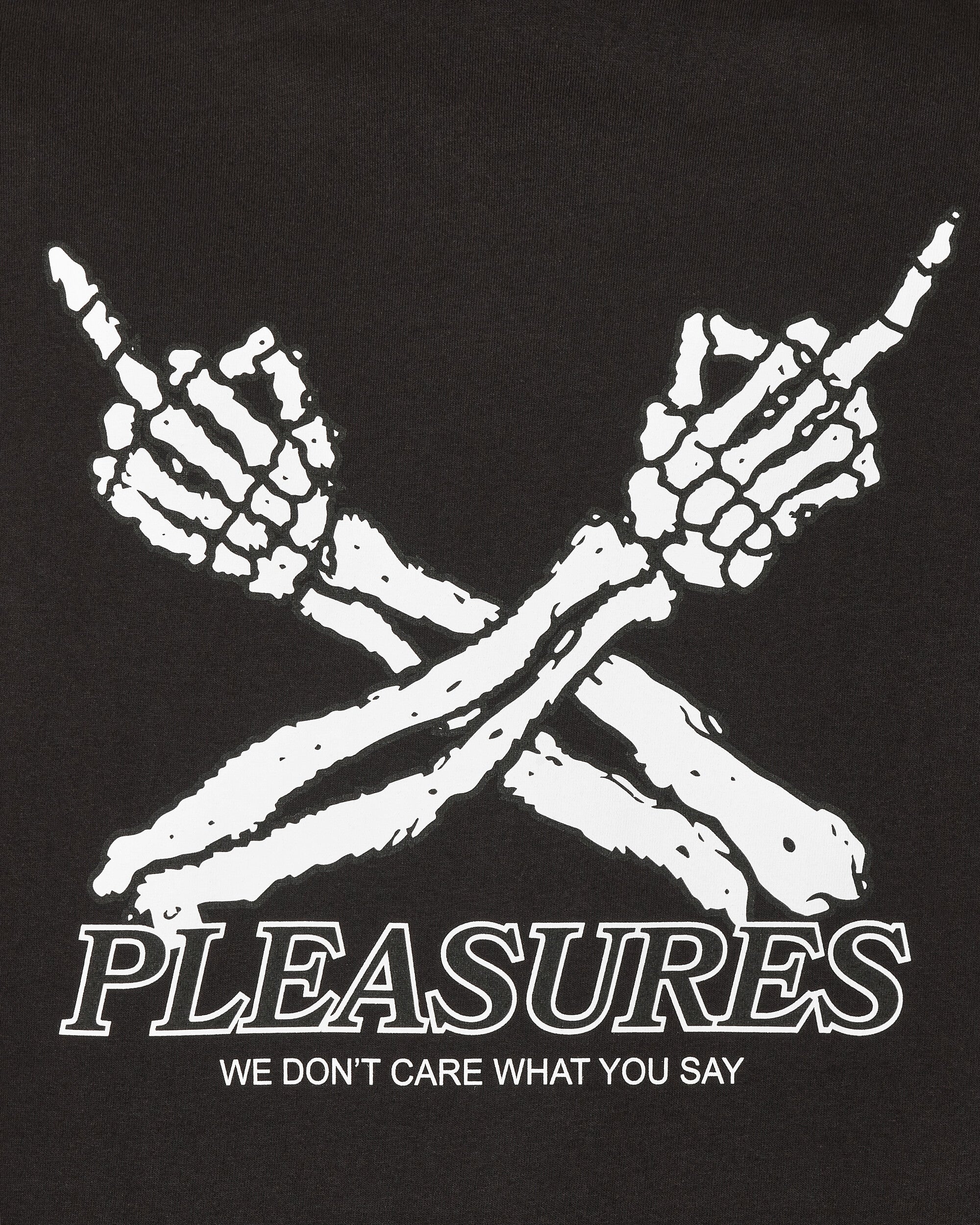 Pleasures Don'T Care T-Shirt Black T-Shirts Shortsleeve P23SP051 BLACK