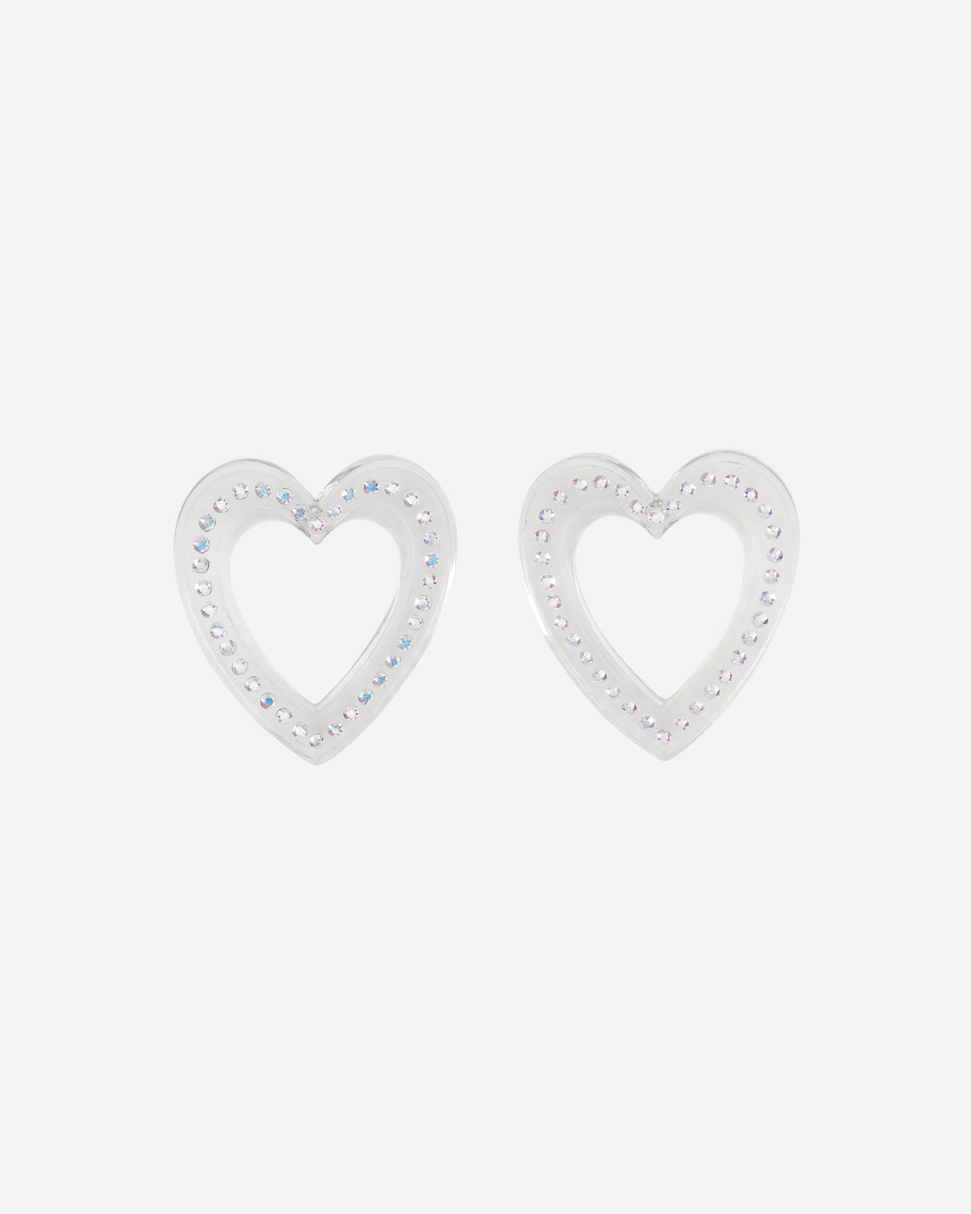 Safsafu Wmns Big Heart Earrings Transparent Jewellery Earrings 1-23-E1 004