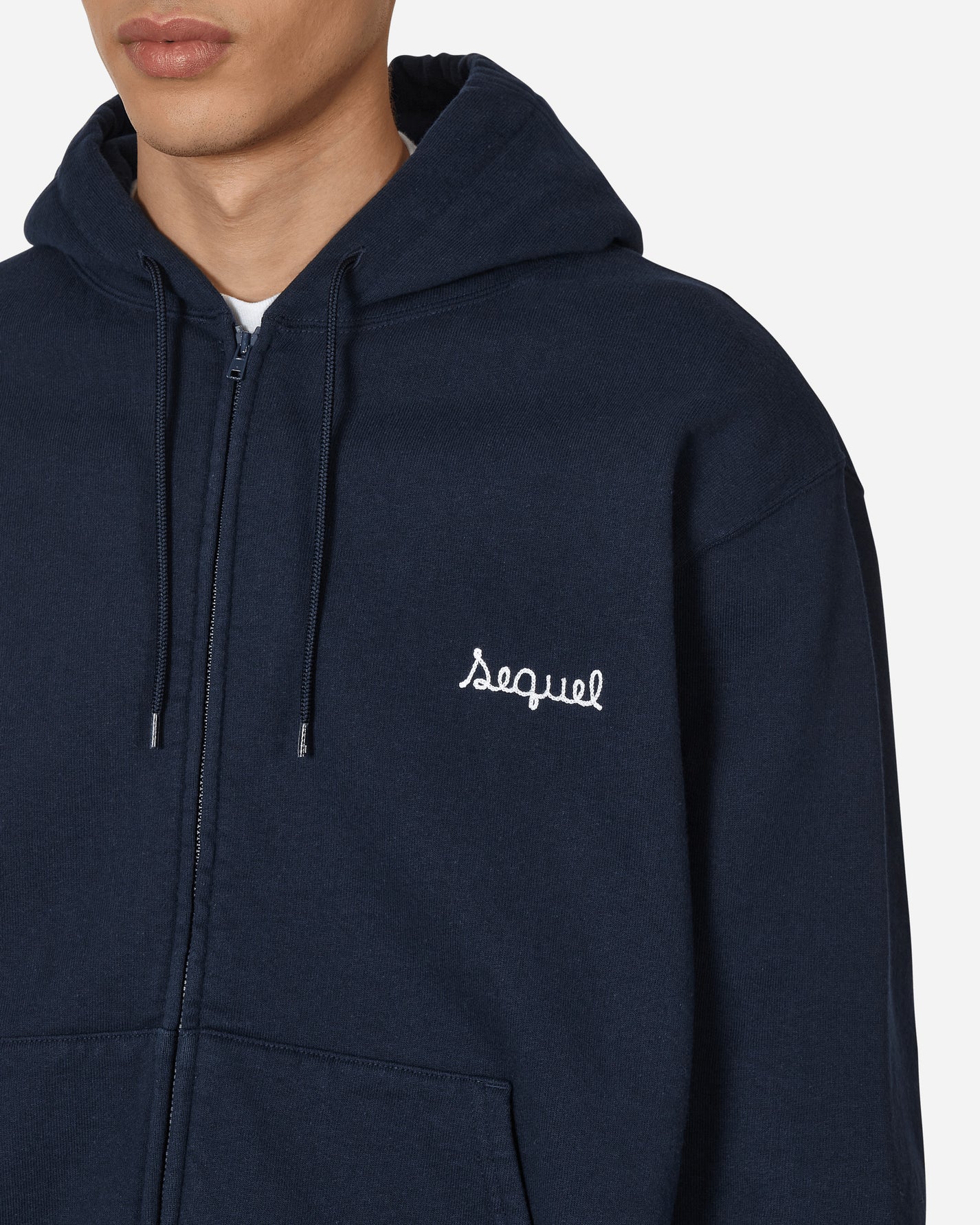 Sequel Zip Up Hoodie Navy Sweatshirts Hoodies SQ-22AW-HD-01  001